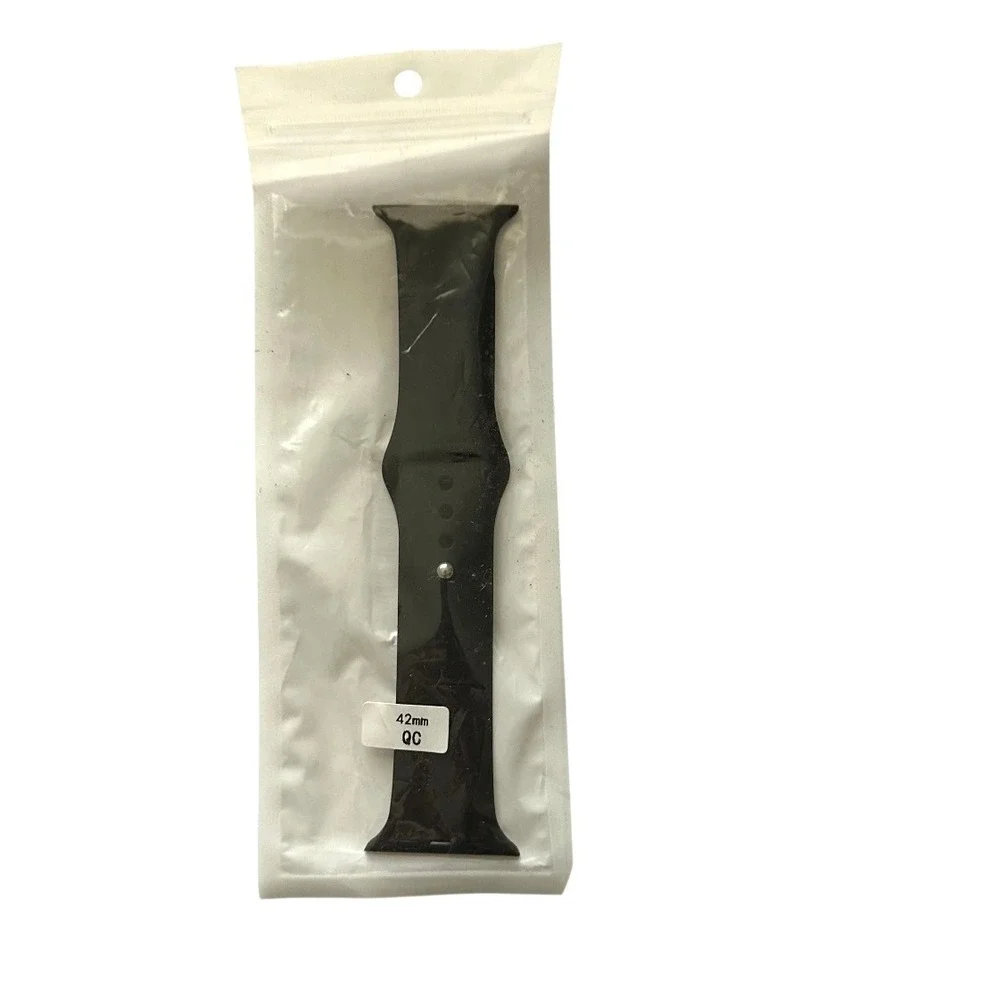 New Black Sport Band 42mm  For Apple Watch Silicone Casual